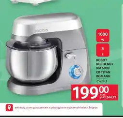 Selgros Robot kuchenny Km 6009 Cb Titan Bomann oferta