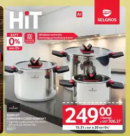 Selgros Komplet garnków 6 części Kompakt Zwieger oferta