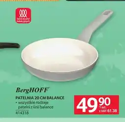 Selgros Patelnia 20 cm Balance BergHOFF oferta