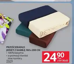 Selgros Prześcieradło jersey z gumką 160x200 cm oferta