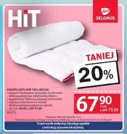 Selgros Kołdra Gotland 160x200 cm oferta