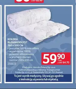 Selgros Kołdra Blommenslyst 160x200 cm oferta