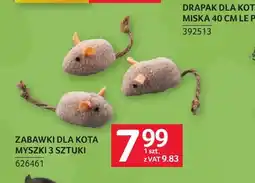 Selgros Zabawki dla kota myszki 3 sztuki oferta
