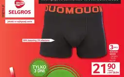 Selgros Bokserki męskie Duomouomo 3-pak oferta