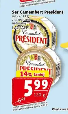 Prim Market Ser Camembert z orzechami President oferta