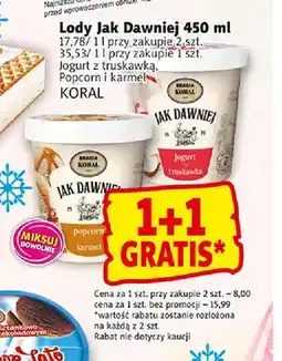 Prim Market Lody Jak Dawniej jogurt z truskawką oferta