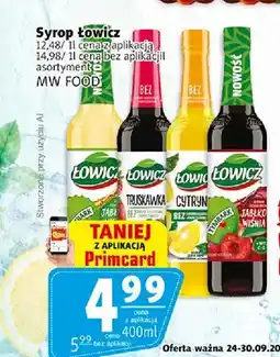 Prim Market Syrop Łowicz rabarbar jabłko oferta