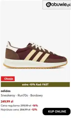 eobuwie Sneakersy Run70s bordowy Adidas oferta