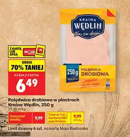 Biedronka Polędwica drobiowa w plastrach Kraina Wędlin oferta