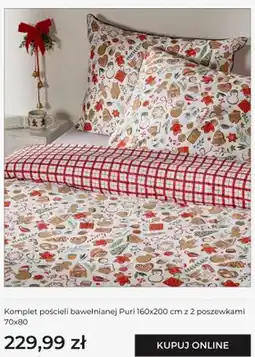 Home&You Komplet pościeli bawełnianej Puri 160x200 cm z 2 poszewkami 70x80 Home & You oferta