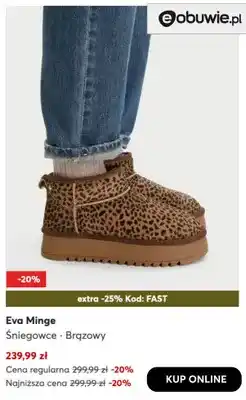 eobuwie Śniegowce brązowe Eva Minge oferta