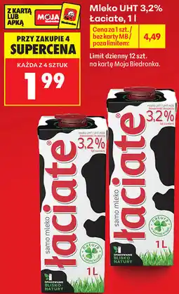 Biedronka Mleko UHT 3,2% Łaciate oferta