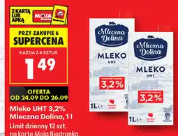 Biedronka Mleko UHT 3,2% Mleczna Dolina oferta