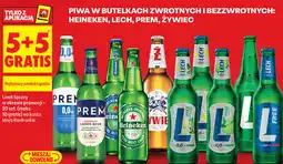Biedronka Piwo w butelkach zwrotnych i bezzwrotnych Heineken, Lech, Prem, Żywiec oferta