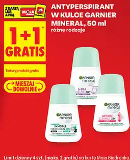 Biedronka Antyperspirant w kulce Garnier Mineral oferta