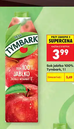 Biedronka Sok jabłko 100% Tymbark oferta