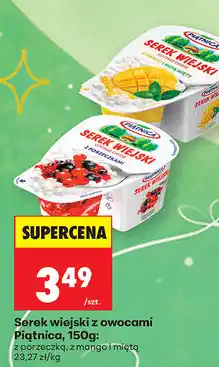 Biedronka Serek wiejski z owocami Piątnica oferta