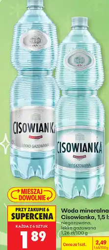 Biedronka Woda mineralna Cisowianka oferta