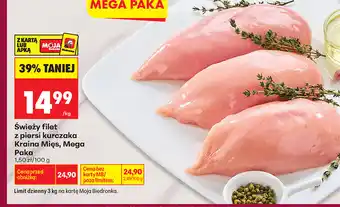 Biedronka Świeży filet z piersi kurczaka Kraina Mięs, Mega Paka oferta