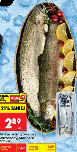Biedronka Świeży pstrąg tęczowy patroszony Marinero oferta