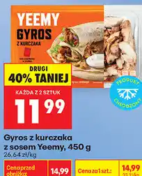Biedronka Gyros z kurczaka z sosem Yeemy oferta