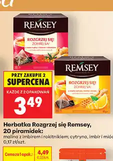 Biedronka Herbata Rozgrzej się Remsey, 20 piramidek oferta