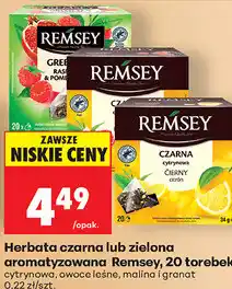 Biedronka Herbata czarna lub zielona aromatyzowana Remsey oferta