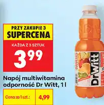 Biedronka Napój multiwitamina odporność Dr Witt oferta