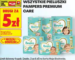 Biedronka WSZYSTKIE PIELUSZKI PAMPERS PREMIUM CARE oferta