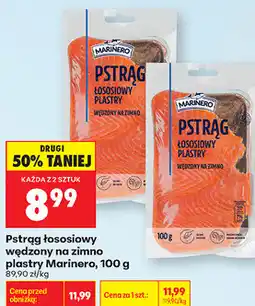 Biedronka Pstrąg łososiowy wędzony na zimno plastry Marinero oferta