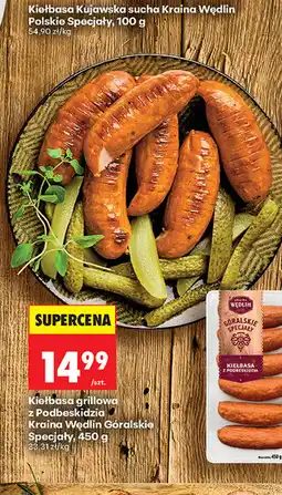 Biedronka Kiełbasa grillowa z Podbeskidzia Kraina Wędlin Góralskie Specjały oferta