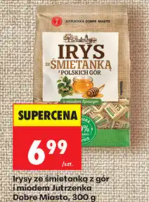 Biedronka Irysy ze śmietanką z gór i miodem Jutrzenka Dobre Masto oferta