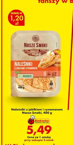 Biedronka Naleśniki z jabłkiem i cynamonem Nasze Smaki oferta