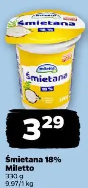 Netto Śmietana 18% Miletto oferta