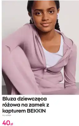 Pepco Bluza dziewczęca różowa na zamek z kapturem BEKKIN oferta