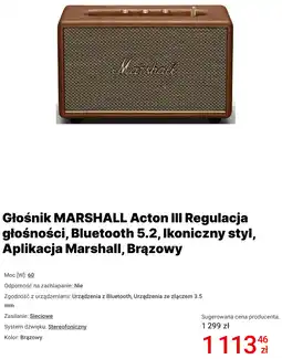 Media Expert Głośnik MARSHALL Acton III Brązowy oferta