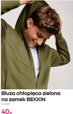 Pepco Bluza chłopięca zielona na zamek BEKKIN oferta
