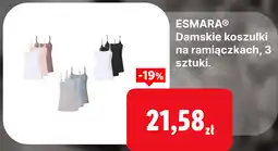 Lidl ESMARA Damskie koszulki na ramiączkach, 3 sztuki oferta