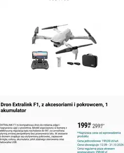 Biedronka Dron Extralink F1, z akcesoriami i pokrowcem, 1 akumulator oferta