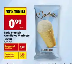 Biedronka Lody Plombir waniliowe Marletto oferta