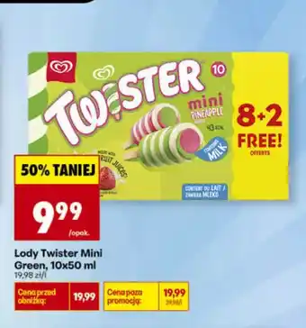 Lody Twister Mini Green 10-pak