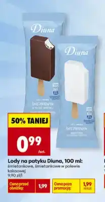 Biedronka Lody na patyku Diuna śmietankowe oferta