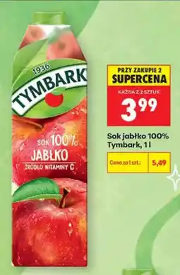 Biedronka Sok jabłko Tymbark 100% oferta