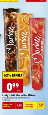 Biedronka Lody tubka Marletto Icetube Cola oferta