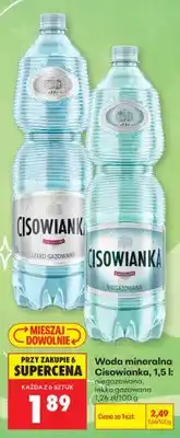 Biedronka Woda mineralna niegazowana Cisowianka oferta