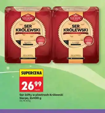 Biedronka Ser żółty w plastrach Królewski Sierpc 2-pak oferta