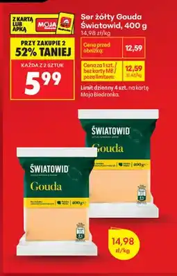 Biedronka Ser żółty Gouda Światowid oferta