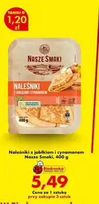 Biedronka Naleśniki z jabłkiem i cynamonem Nasze Smaki oferta