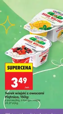 Biedronka Serek wiejski z owocami Piątnica z porzeczką oferta