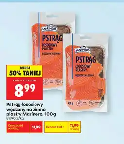 Biedronka Pstrąg łososiowy wędzony na zimno plastry Marinero oferta